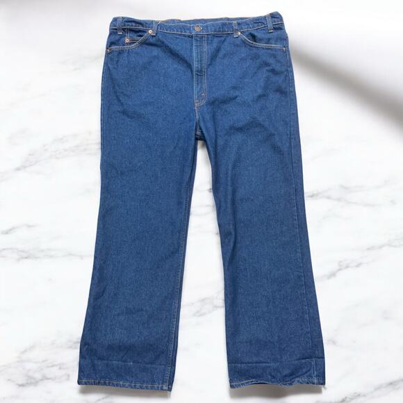VTG Levi’s 517 Denim Jeans 46x30 (act 44x29) 80s Orange Tab USA Made Straight - Picture 1 of 15